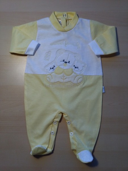 tutina neonato in jersey sweet family Giallo 3-6 mesi