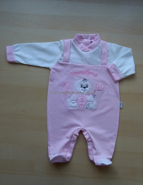 tutina neonato in jersey coccolone Rosa 0-1 mese