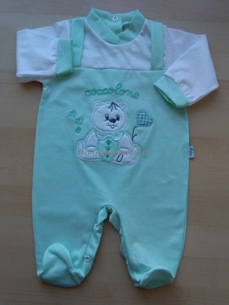 tutina neonato in jersey coccolone Verde 1-3 mesi