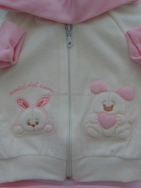 tuta cappuccio coniglietti amici del cuore 2