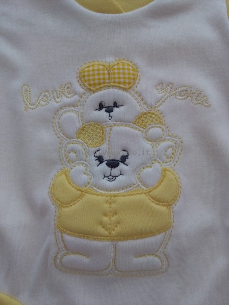 Tutina interlock orsetto con coniglietto 2