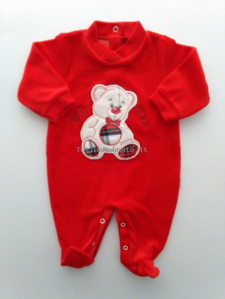 tutina ciniglia bear papillon  Rosso 1-3 mesi