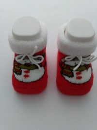 Immagine scarpine lana pupazzo di neve