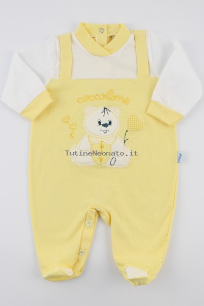 tutina neonato in jersey coccolone Giallo 0-1 mese