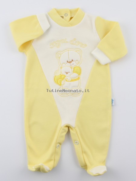 tutina neonato in cotone interlock sogni d'oro Giallo 1-3 mesi
