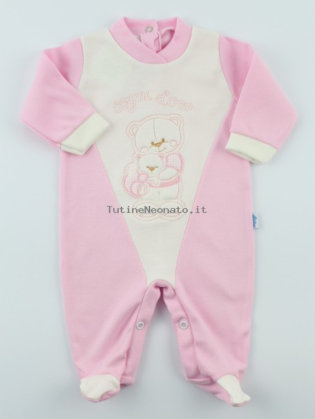 tutina neonato in cotone interlock sogni d'oro Rosa 1-3 mesi