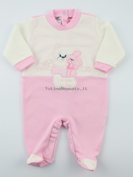 tutina cotone interlock love  Rosa 0-1 mese