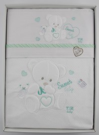 Immagine corredino culla in cotone dolce bimbo