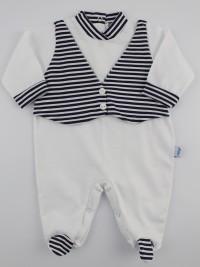 Immagine tutina in jersey gilet righe