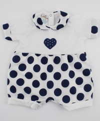 Immagine tutina pagliaccetto cuori e pois