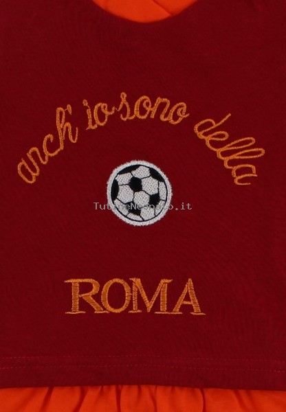 tutina completo in cotone tifoso roma 2