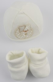 Immagine cappello e scarpine cotone gattino cappello
