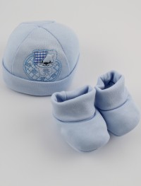 Immagine cappello e scarpine cotone gattino cappello