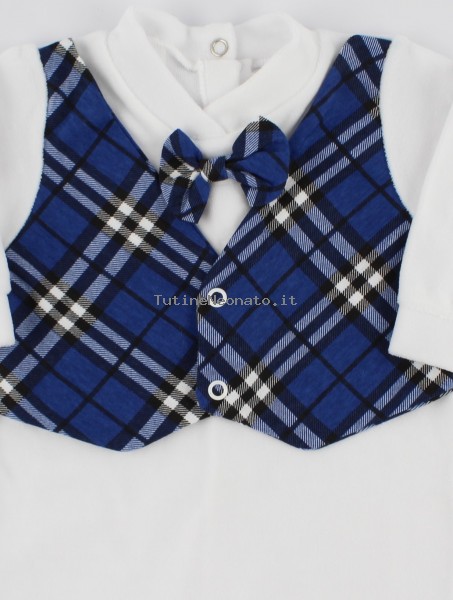 tutina ciniglia gilet scozzese  2