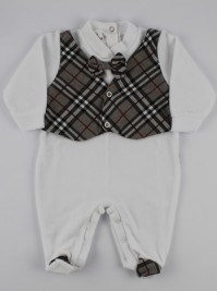 Immagine tutina ciniglia gilet scozzese