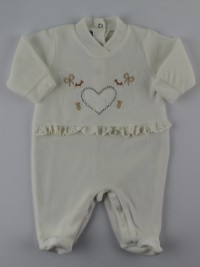 Immagine tutina ciniglia pizzo e strass