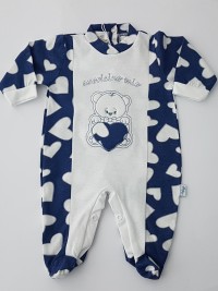 Immagine tutina cotone jersey orsetto cuoricino mio