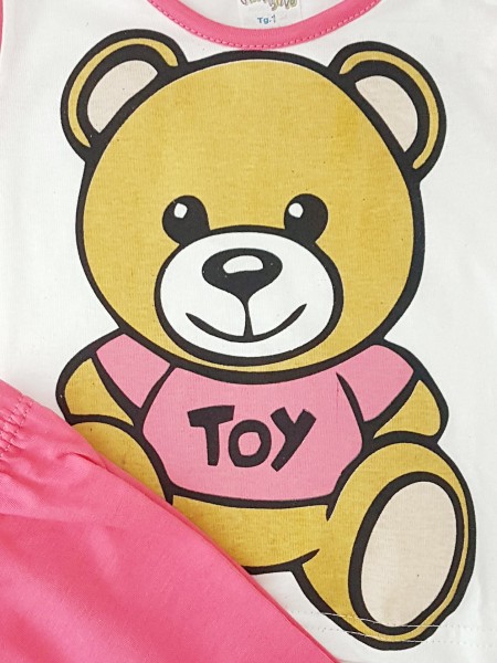 tutina completino cotone jersey orso toy  2