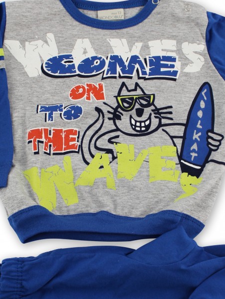 tutina pigiama jersey gatto surfista  2