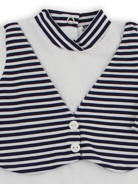 tutina in jersey gilet righe  2