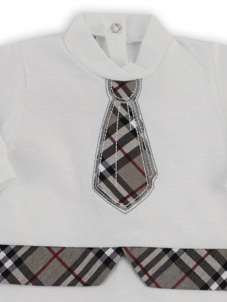 tutina in jersey cravatta scozzese  2