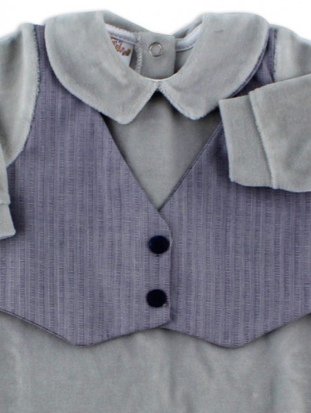 tutina ciniglia gilet tessuto  2