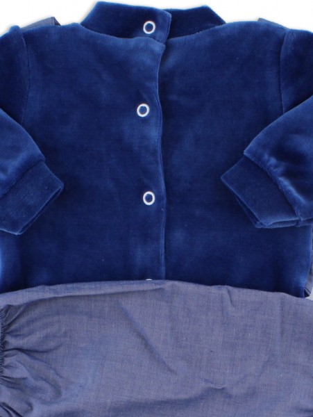 tutina completo in ciniglia gilet in tessuto  3