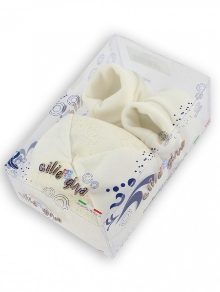 cappello e scarpine cotone pizzo 3