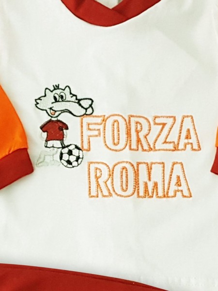 tutina completo in cotone forza roma  3