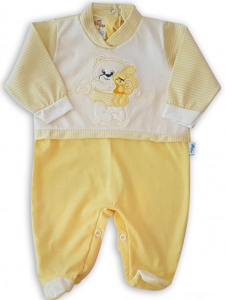 tutina cotone jersey love  Giallo 3-6 mesi