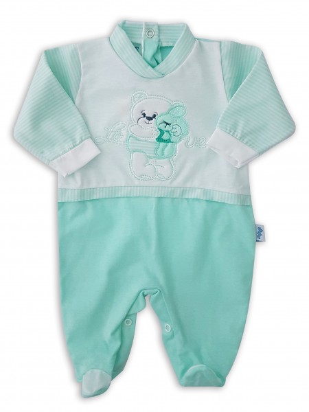 tutina cotone jersey love  Verde 3-6 mesi