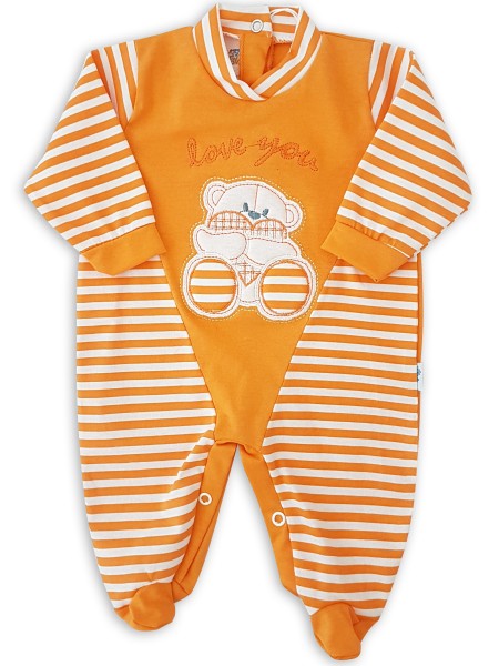 tutina love you righe  Arancio Taglia 3-6 mesi