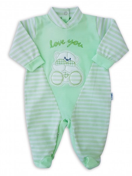 tutina love you righe  Verde pistacchio Taglia 0-1 mese