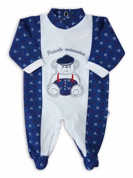 tutina cotone jersey piccolo marinaio  Blu Taglia 1-3 mesi