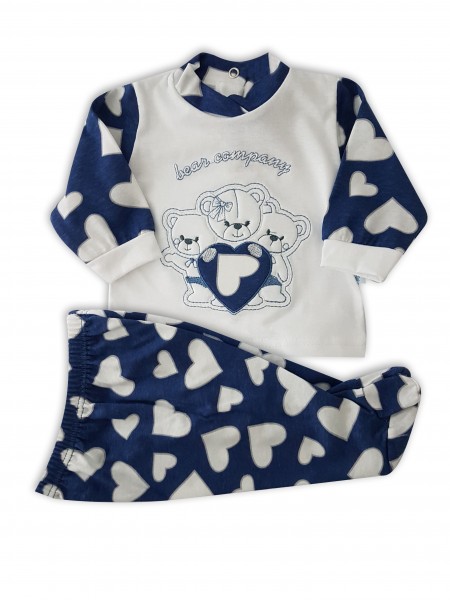 tutina completo in cotone bears company  Blu Taglia 1-3 mesi