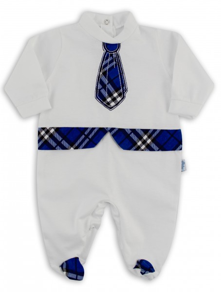 tutina in jersey cravatta scozzese  Blu Taglia 1-3 mesi
