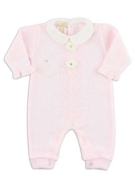 tutina misto lana gattina e roselline  Rosa Taglia 3-6 mesi