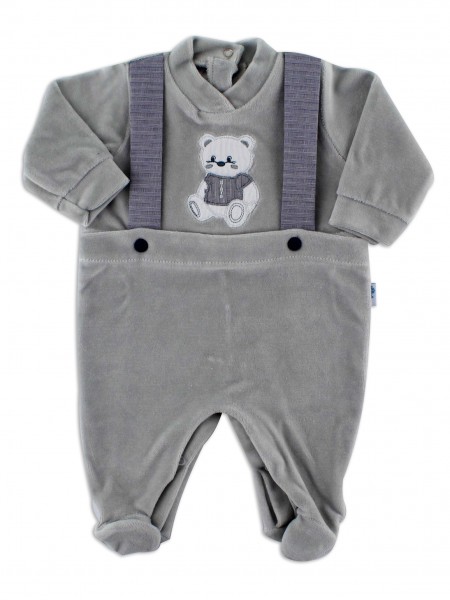 tutina in ciniglia orsetto elegante Grigio Taglia 0-1 mese