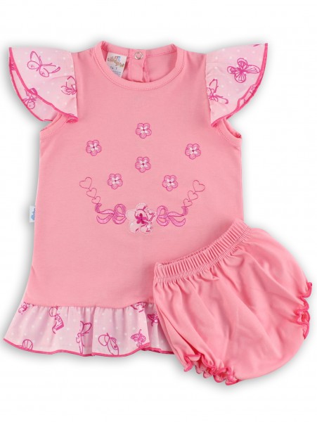 tutina completo jersey le flowers  Rosa corallo Taglia 0-1 mese