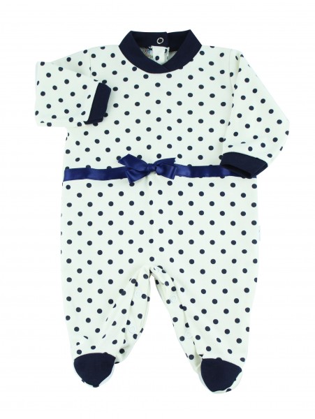 tutina cotone interlock pois  Blu Taglia 0-1 mese