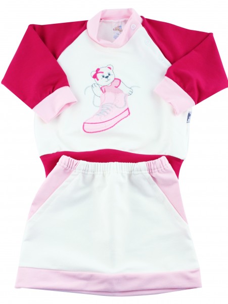 Tutina completo in cotone sneaker  Rosa Taglia 0-1 mese