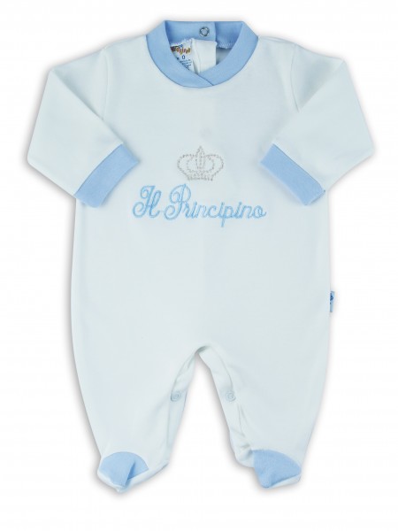 tutina interlock piccoli principi panna  Celeste Taglia 3-6 mesi