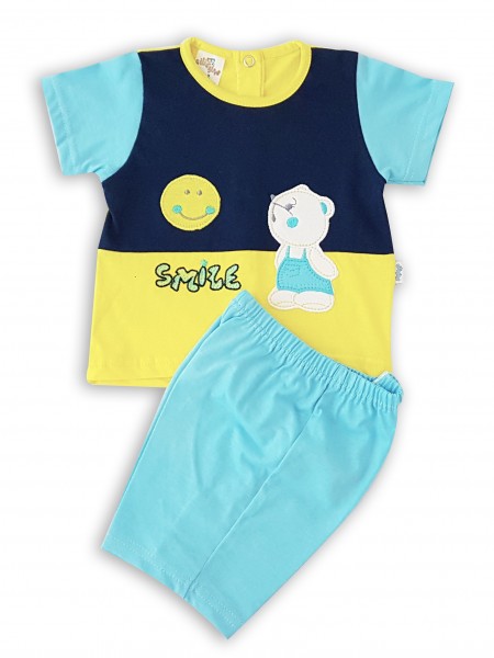 tutina completo cotone jersey sole smile  Turchese 0-1 mese