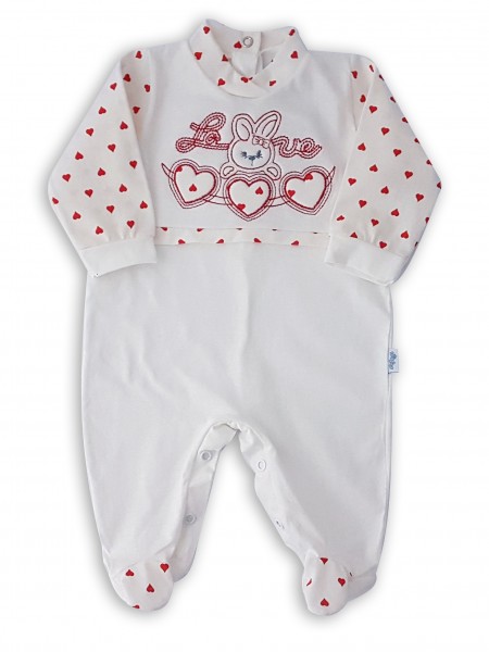 tutina cotone jersey coniglietta love  Rosso 0-1 mese