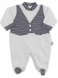 tutina in jersey gilet righe