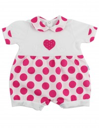 tutina pagliaccetto cuori e pois