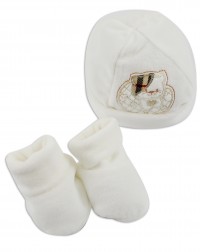 Immagine cappello e scarpine ciniglia micetto