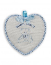 coccarda nascita sopraculla cotone cuore