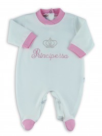 Immagine tutina interlock piccoli principi panna
