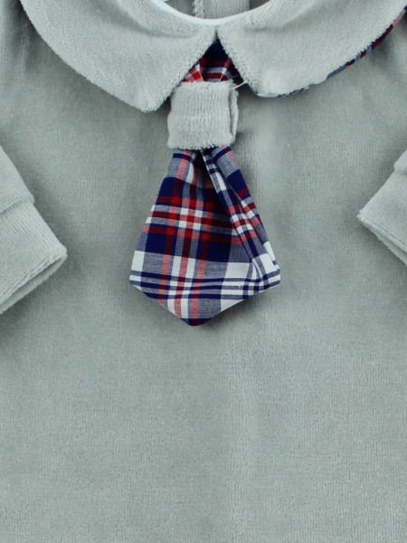 tutina ciniglia cravatta tessuto 2